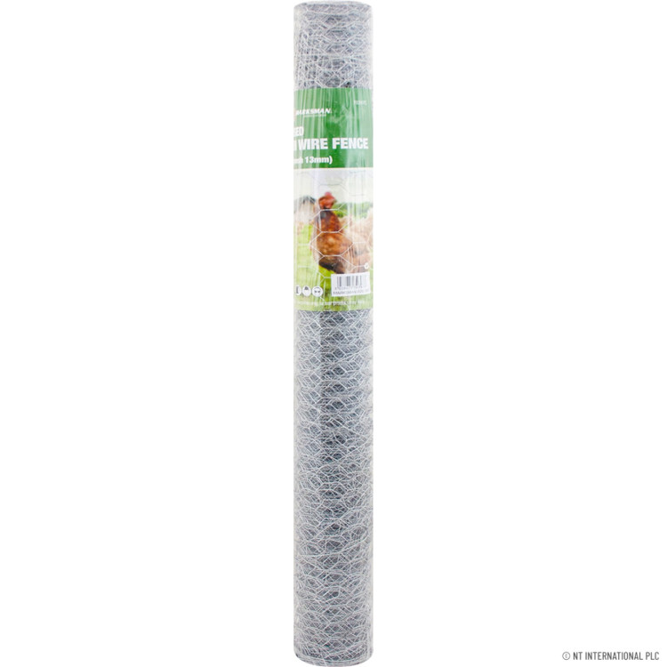  0.6x5m Galvanized Wire Netting Chicken 13mm H