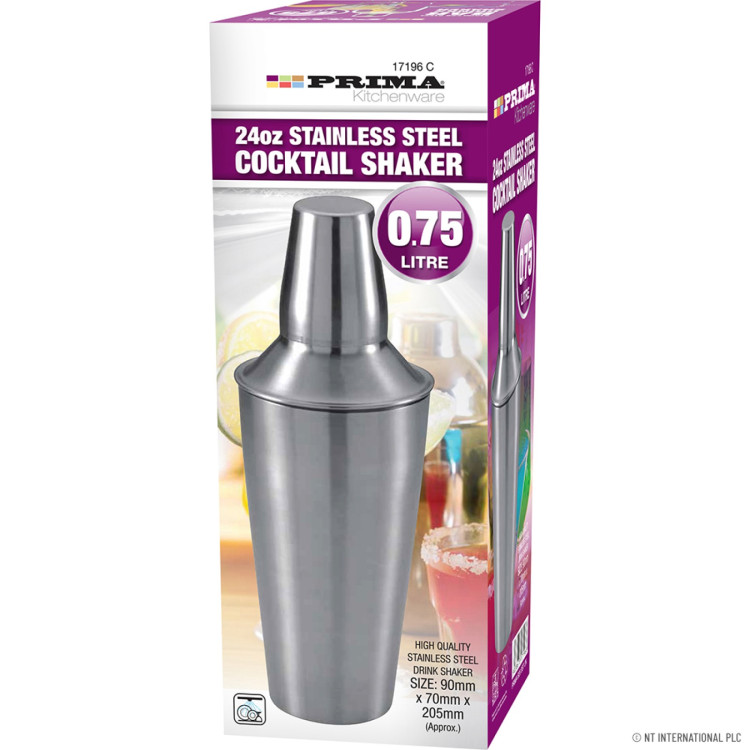Prima 0.75L S/S Cocktail Shaker (24oz)