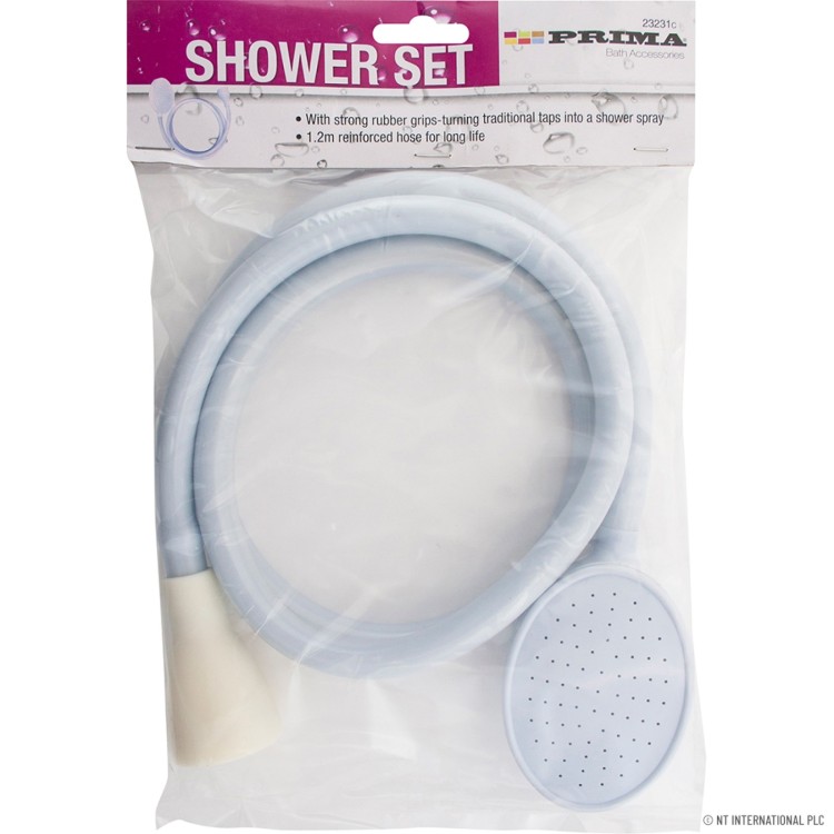  Prima 1 Function Shower Head 1.2m PVC Hose Single
