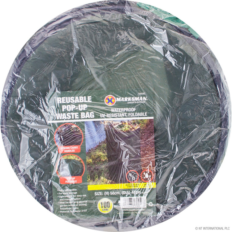 100L Reusable Pop Up Waste Bag - 58 x 47cm