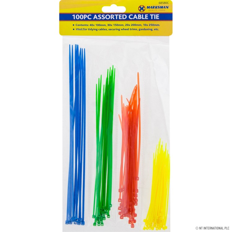  100pc Assorted Cable Tie Set