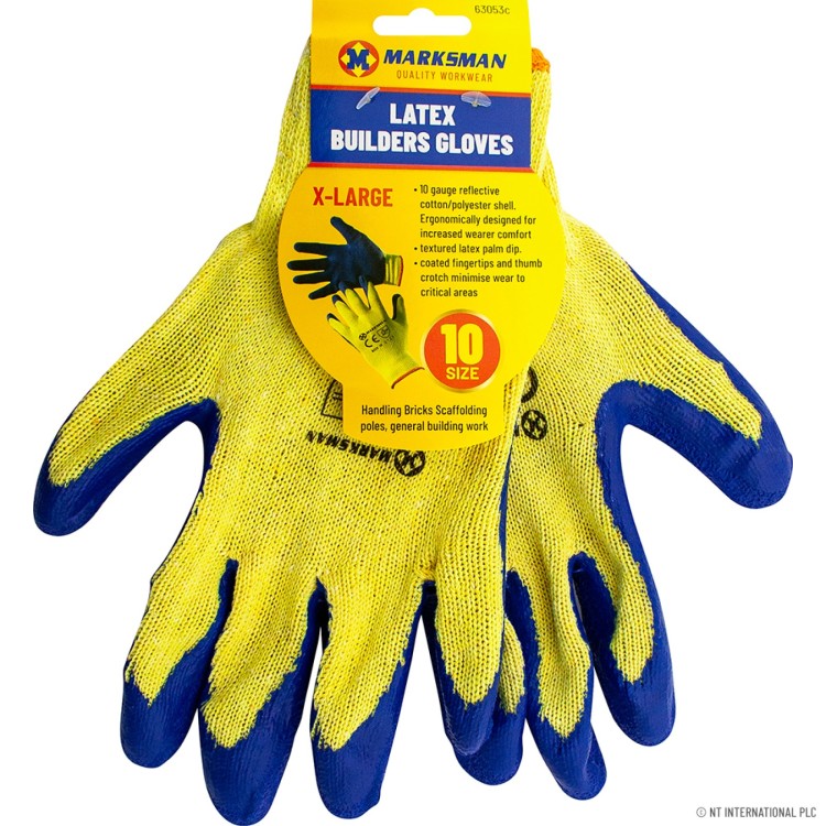  Size 9 Green Latex Coated Gloves - L