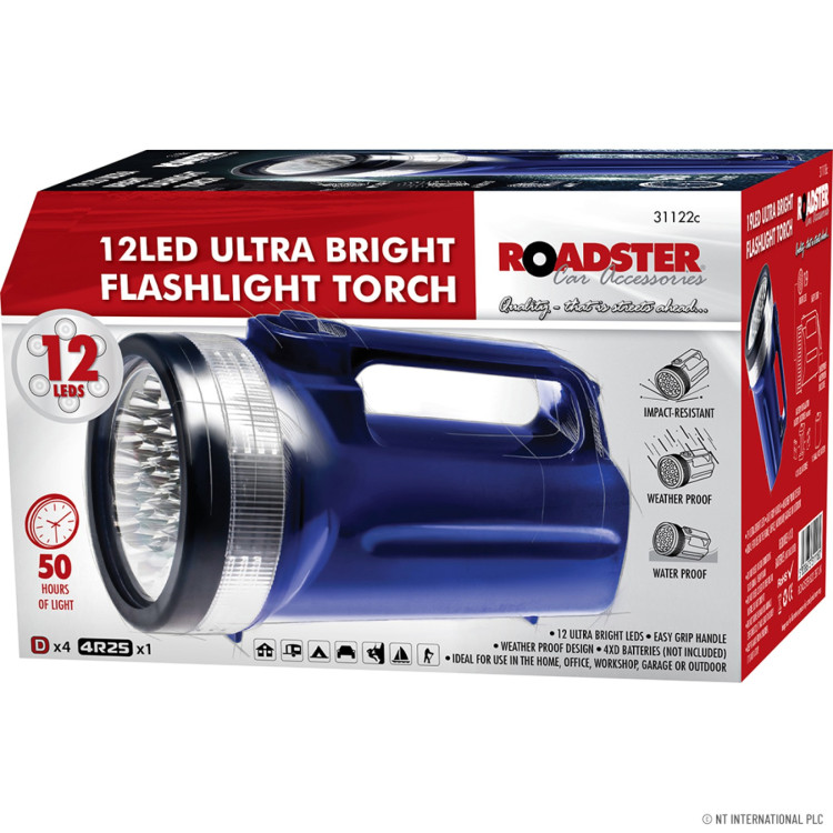  12 LED Ultra Bright Flashlight Torch
