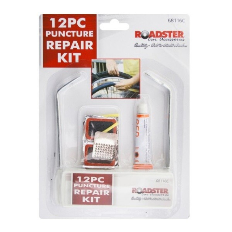 12Pc Puncture Repair Kit