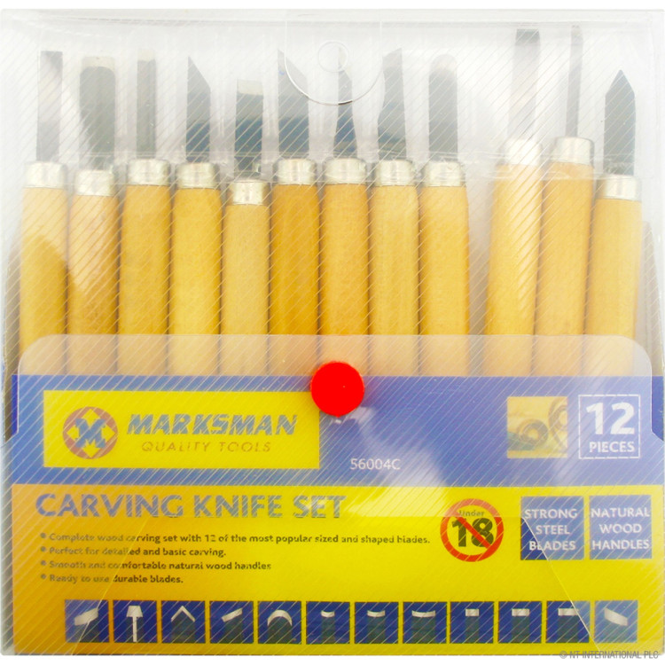  12pc Wood Carving Knife Set