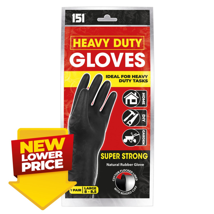 151 Core Group Heavy Duty Rubber Glove Large 1Pk
