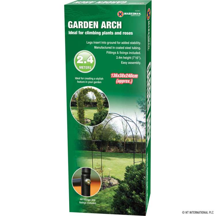 2.4m Garden Arch - 136 x 38 x 240cm