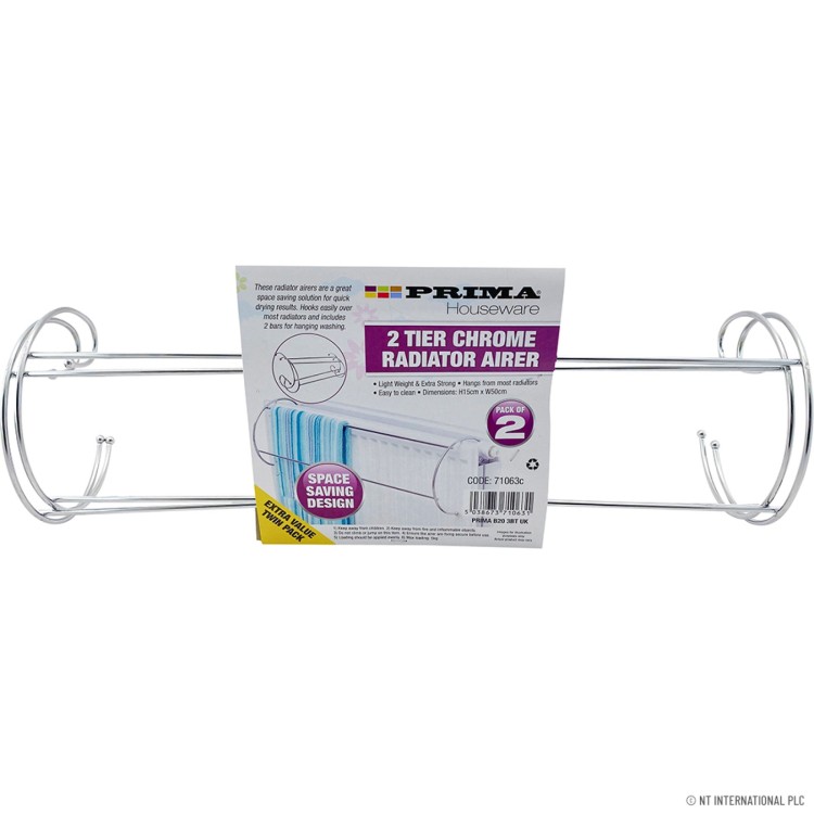 Prima 2 Tier Radiator Clothes Airer (Pk Of 2)