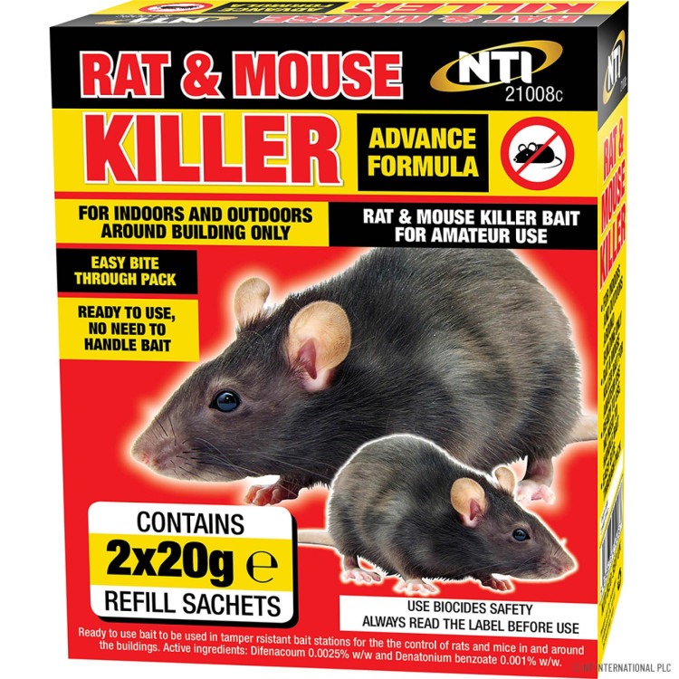 Prima 2 x 20g Rat & Mouse Killer - Display Box