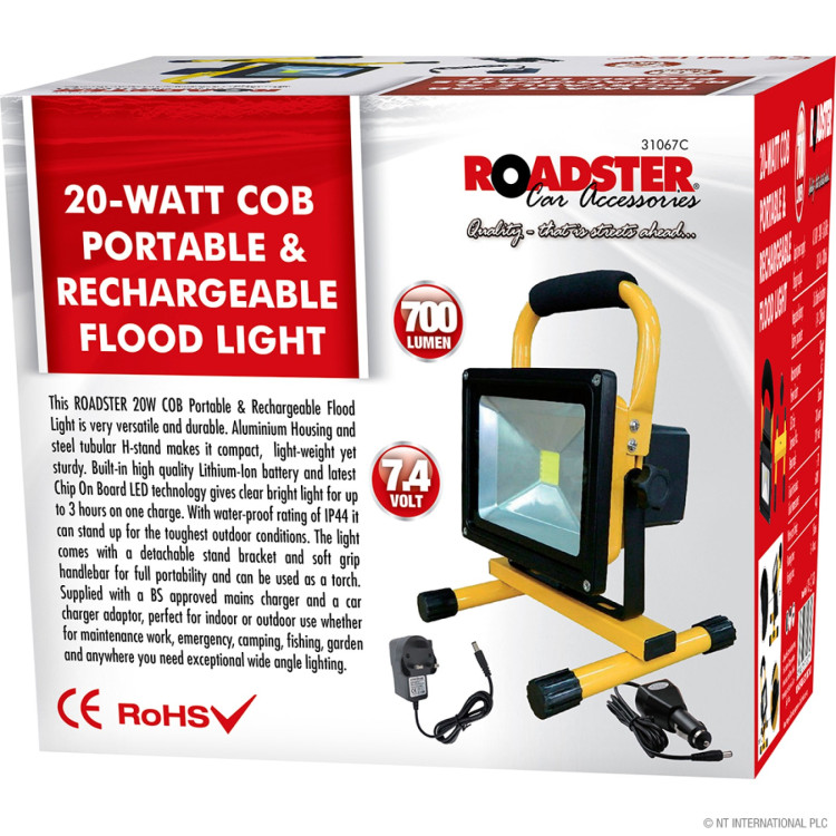  20w COB LED Rechargeable Flood / Work light