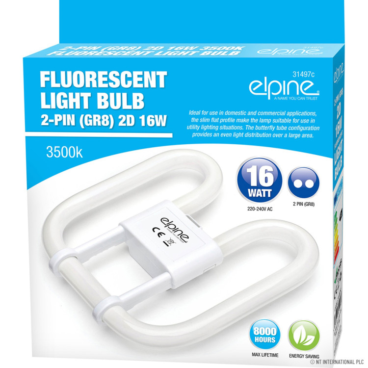  2D Flourescent Tube / Bulb - 2 Pin - 16W