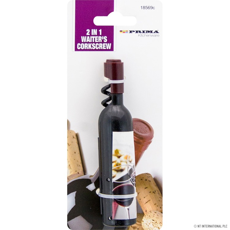  Prima 2 in 1 Waiter's Corkscrew Bottle Opener