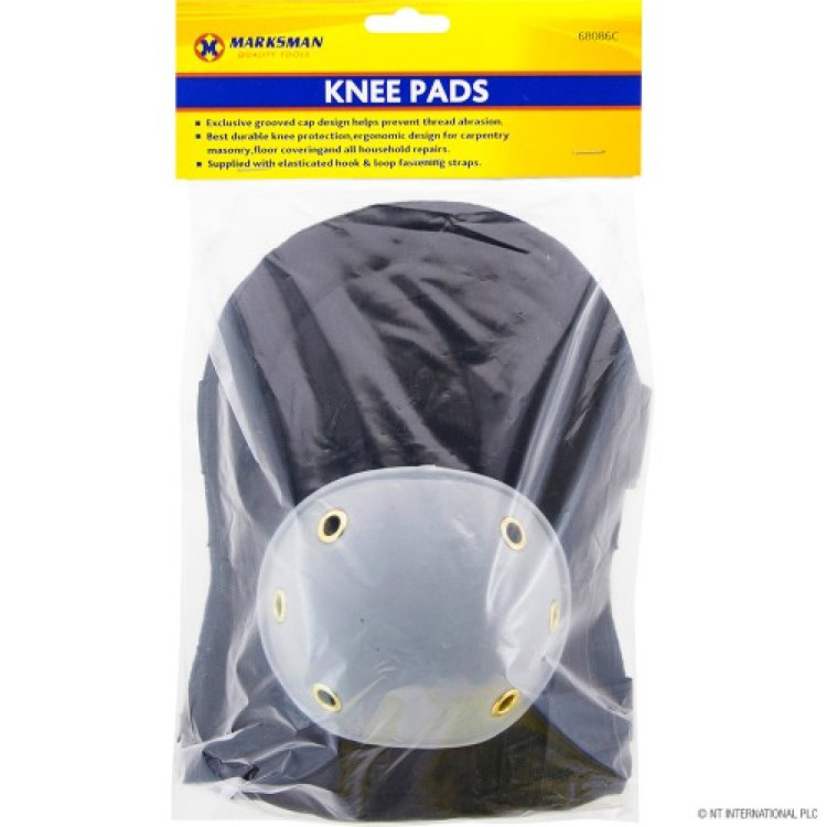  2pc Hard Cap Knee Pads - Black / Grey