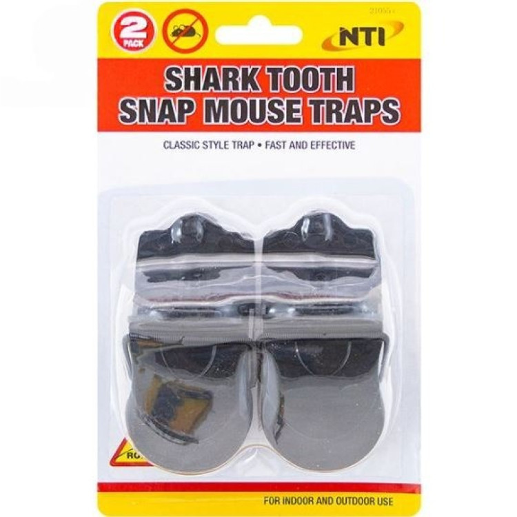 Shark Tooth Snap Mouse Traps 2 Pack