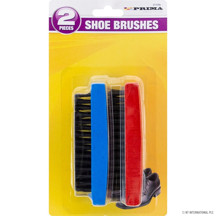 Prima 2Pc Shoe Brushes - On Card