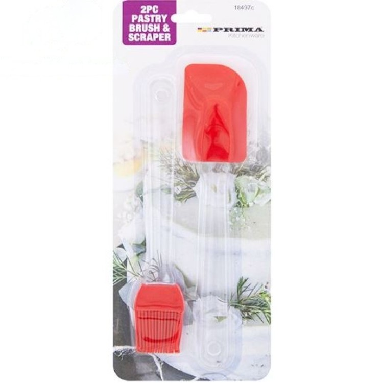 Prima Pastry Brush & Scraper Set 2pc