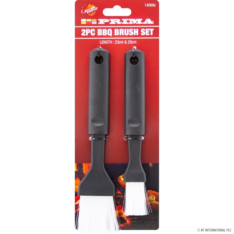 Prima  2pc BBQ Brush Set 23cm, 20cm - On Card