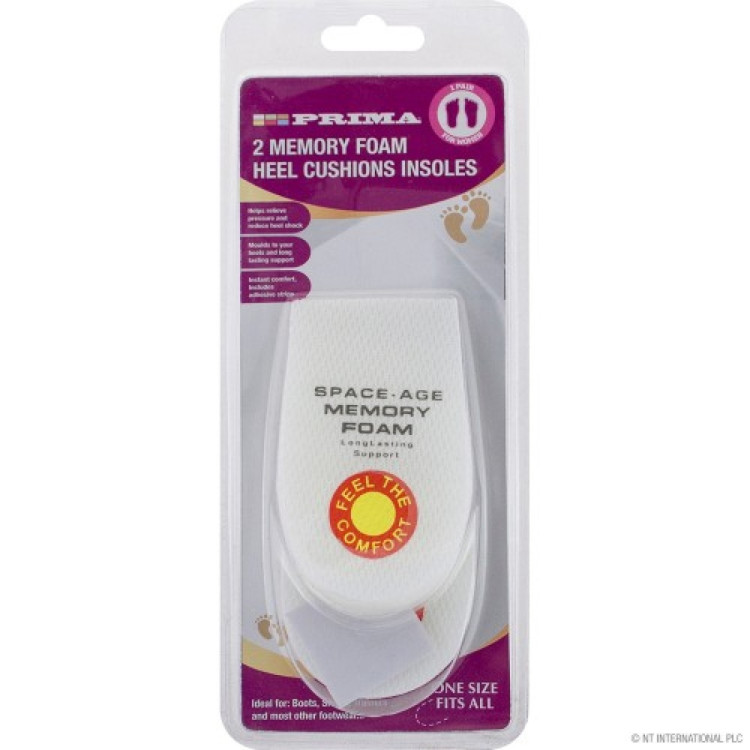 2pk Memory Foam Heel Cusion Insoles