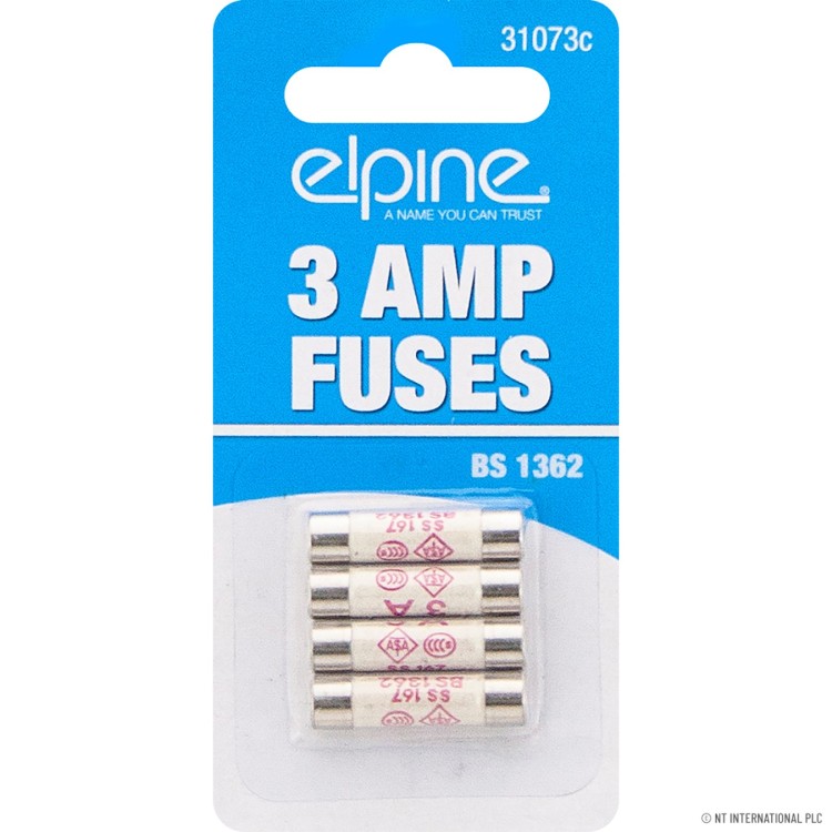 3 Amp Fuses (4Pk )- Display Box ( 25 )