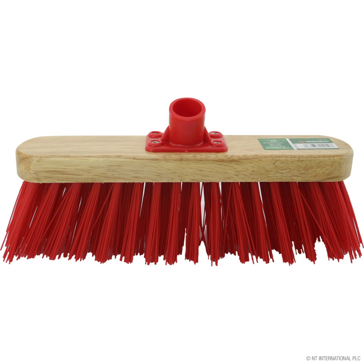 Stiff Red PVC Broom Brush Head - Varnish 30cm