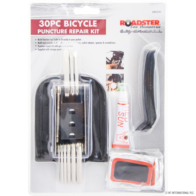 30pc Bicycle Puncture Repair Kit 