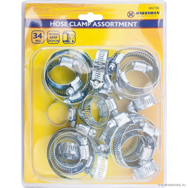 34pc Hose Clamp Assortment