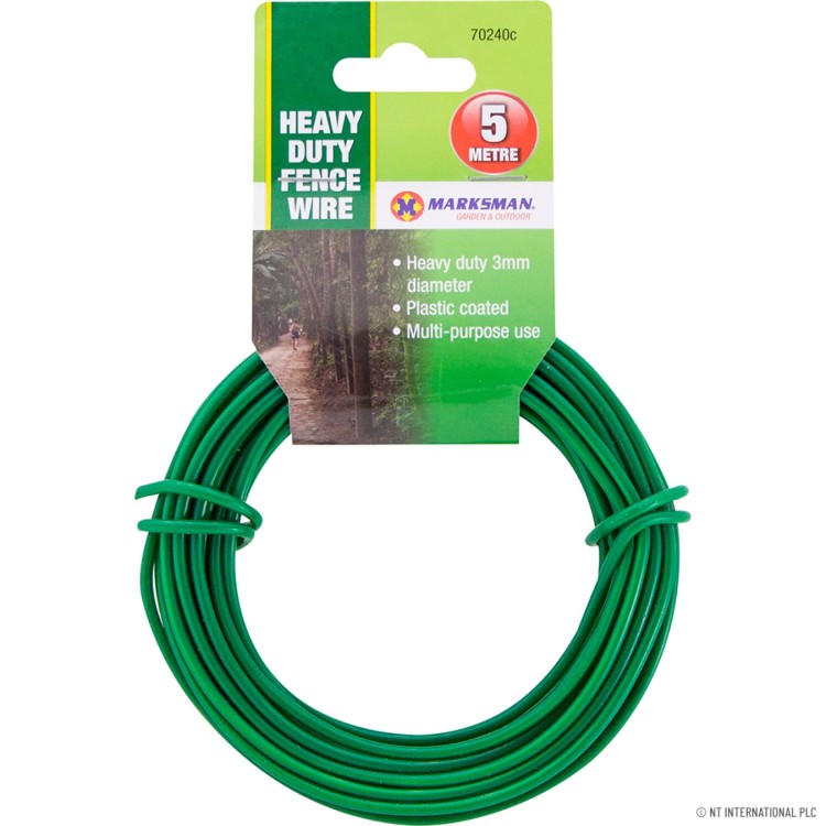  3mm x 5m Garden Wire - Green