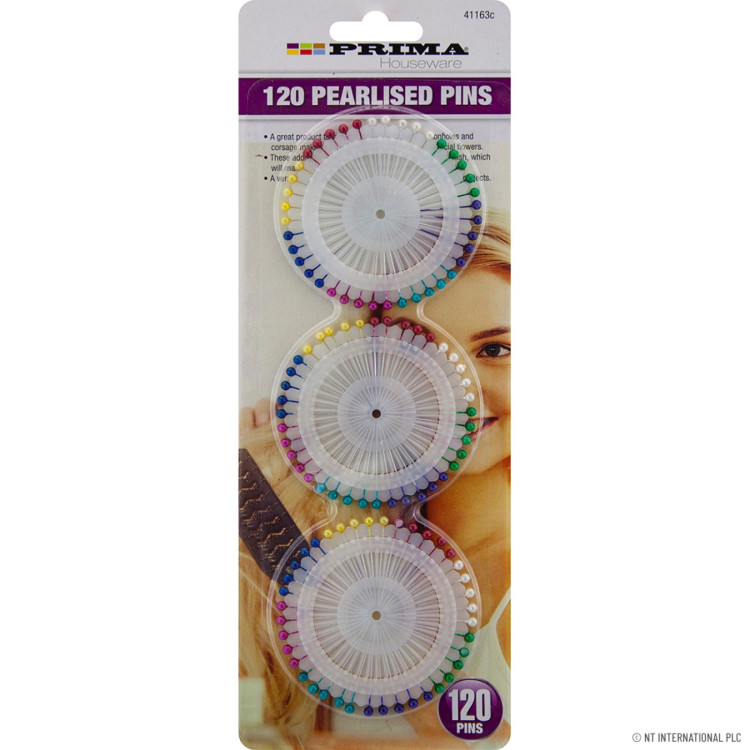  Prima 3pc Sewing Set - 120 Pearlised Hair Pins