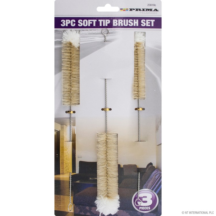 Prima  3pc Soft Tip Bottle Brush Set