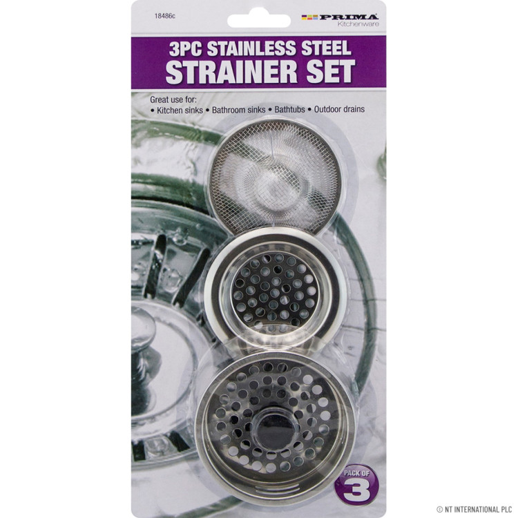 Prima 3pk - S/Steel Strainer Set