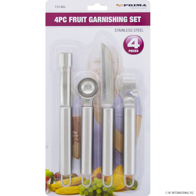 Prima  4pc S/S Fruit Garnishing Set - Utensil
