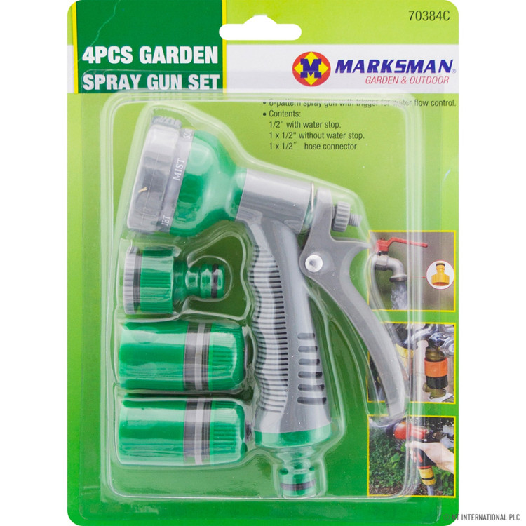  4pc Spray Gun Set - 6 Dial / Function