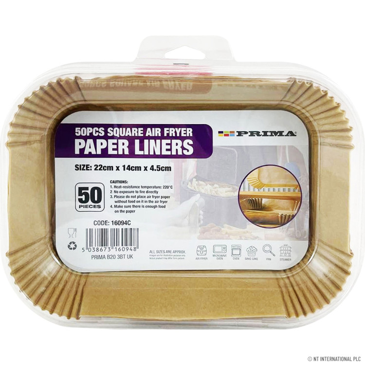 50pcs Air Fryer Paper Liners (22 x 14 x 4.5CM)