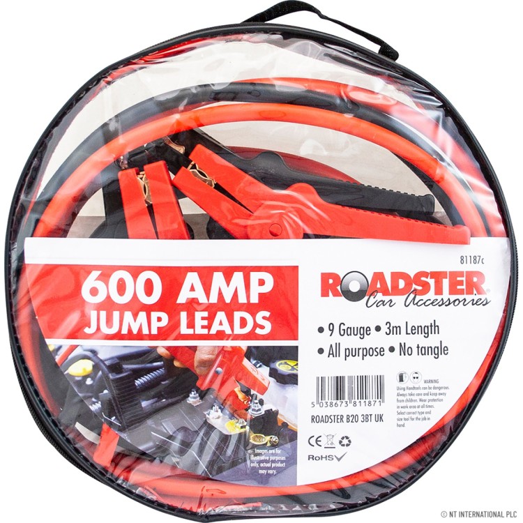  600 Amp Jump Leads - 3m