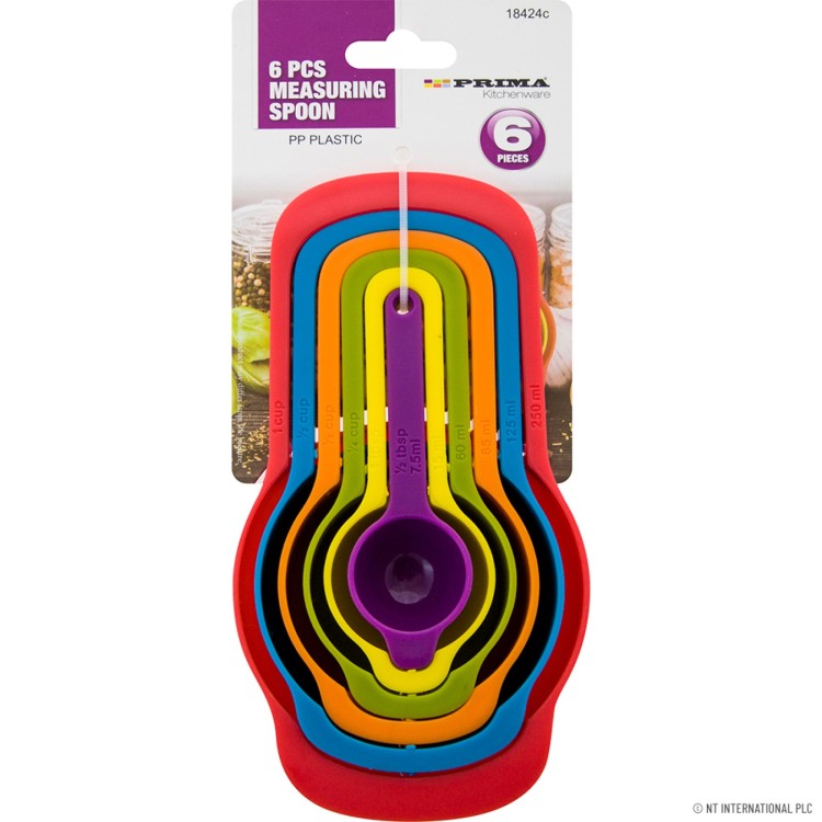 Prima 6pc Measuring Spoon - Assorted Colours