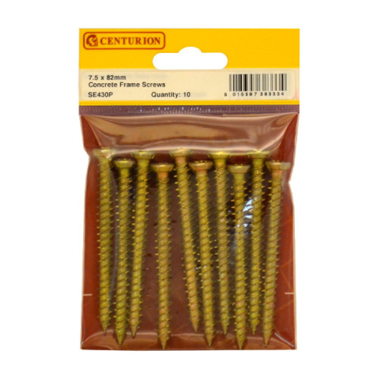 7.5mm x 82mm Concrete Frame Screws (Pack of 10)