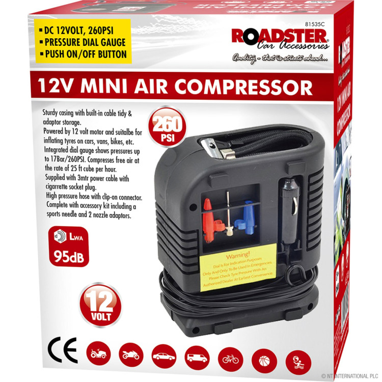  12v Mini Air Compressor - 260psi