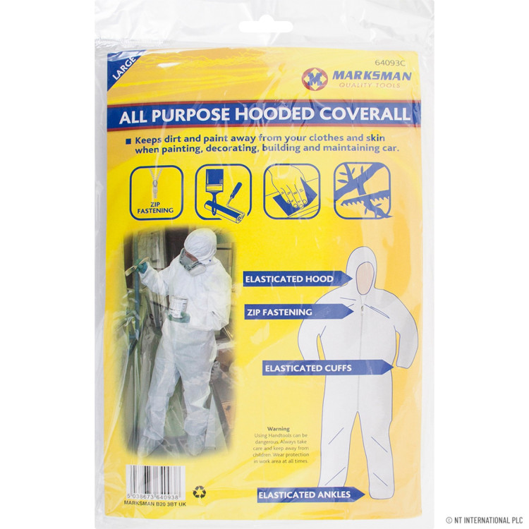  All Purpose Hooded Coverall - Overall - L