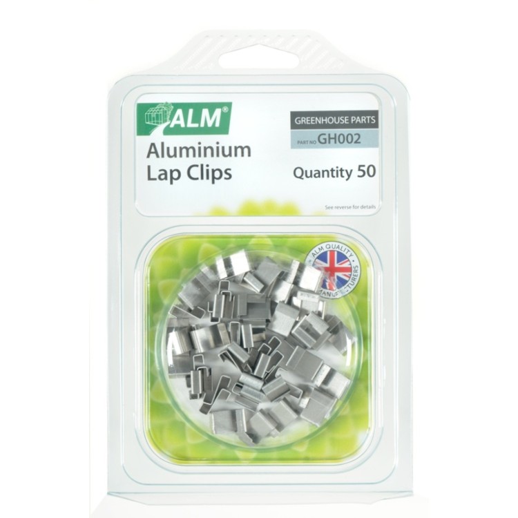 ALM Aluminium Lap Clips Pack of 50 GH002