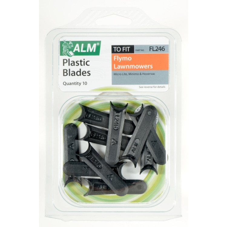 ALM Plastic Blades -  with Small Half-Moon Pack of 10 FL246