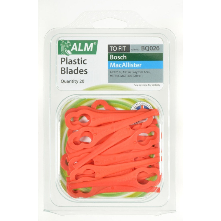 ALM Plastic Blades - Red Pack of 20 BQ026