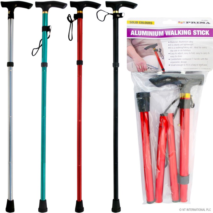 Aluminium Walking Stick (Solid Colours)