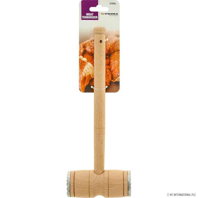 Aluminum/Beech Wood Meat Tenderizer