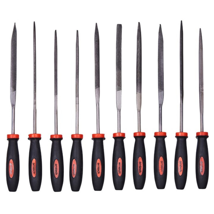 Amtech 10 Piece 140mm Needle File Set