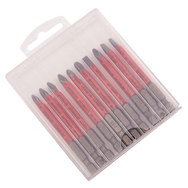 Amtech 10 Piece 70mm non-slip bit set
