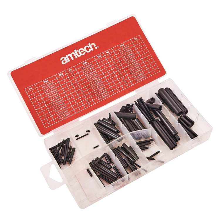 Amtech 120Pc Assorted Roll Pin Set