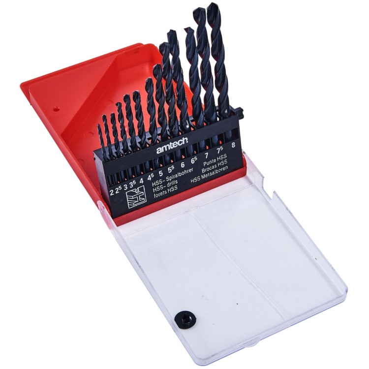 Amtech 13 Piece high speed steel (HSS) drill set - large
