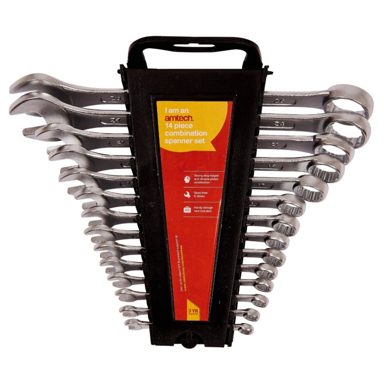 Amtech 14 piece combination spanner set
