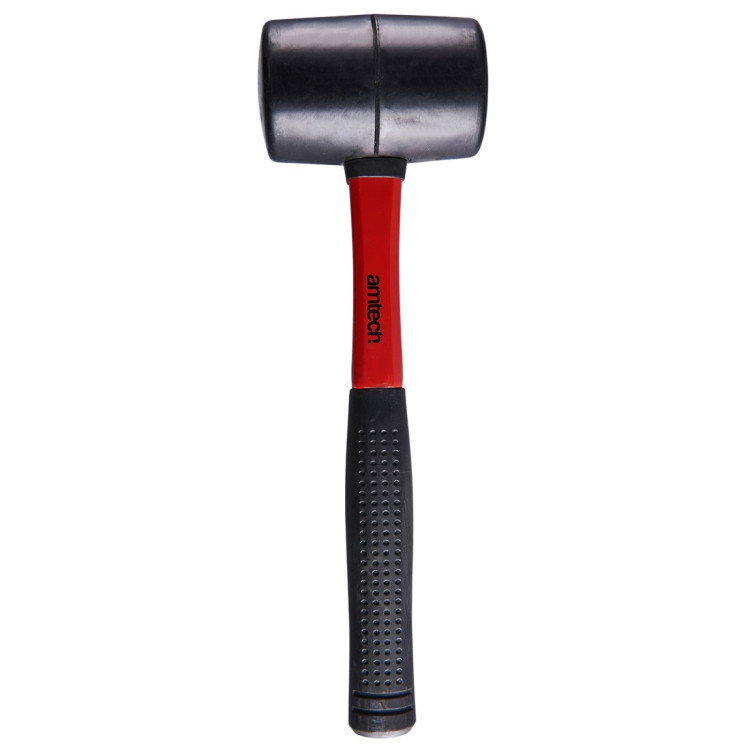 Amtech 16oz (450g) Black rubber mallet with fibreglass shaft