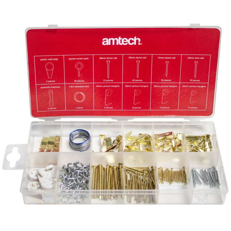 Amtech 180Pc Picture Hanging Kit